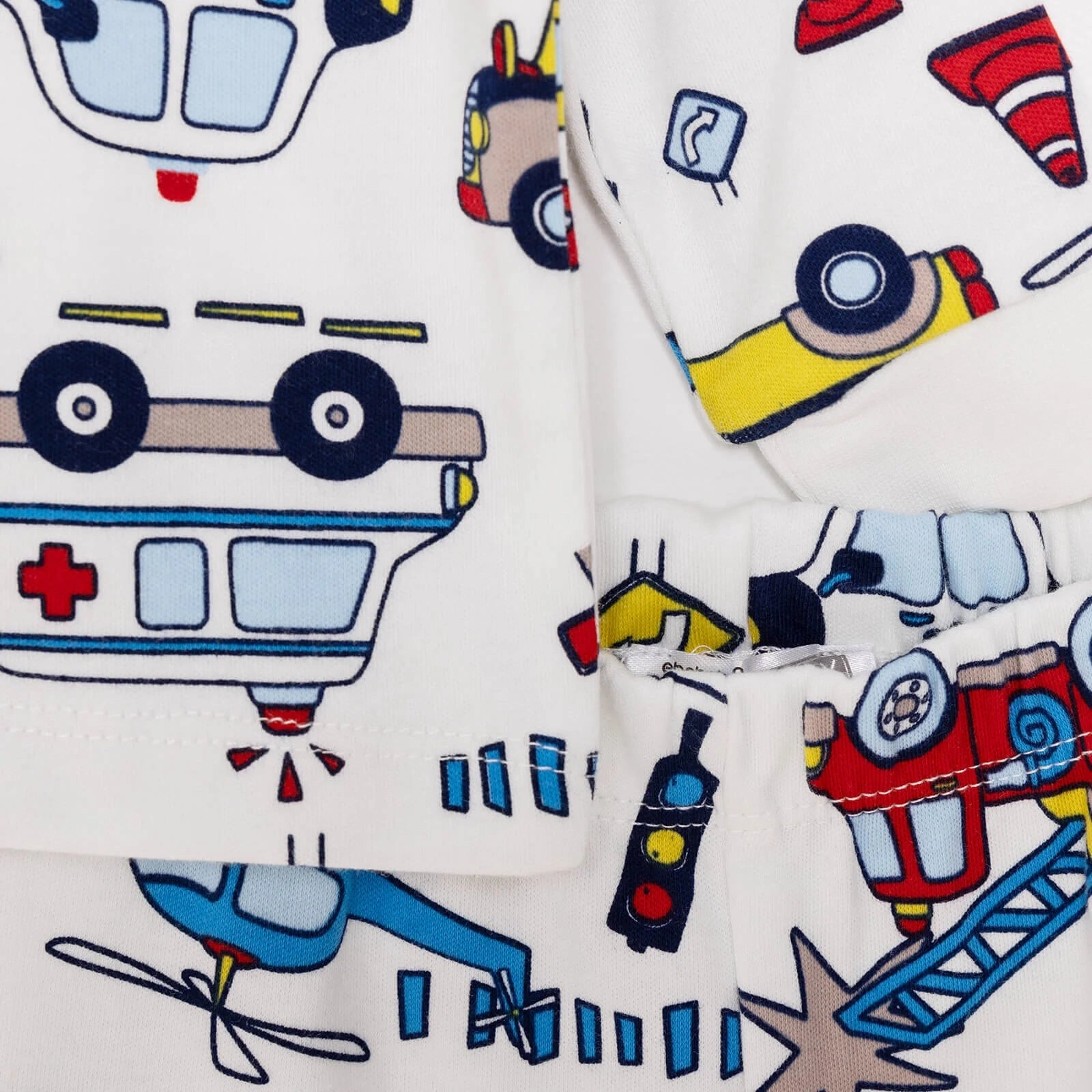 HelloBaby Baby Boy Cars Printed Pyjamas Set - Ecru