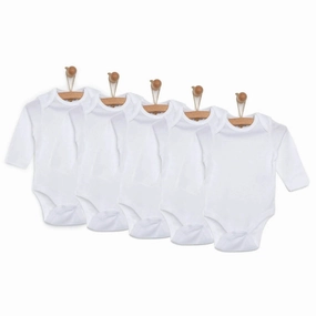 HelloBaby Unisex Long Sleeve Bodysuit 5 pcs