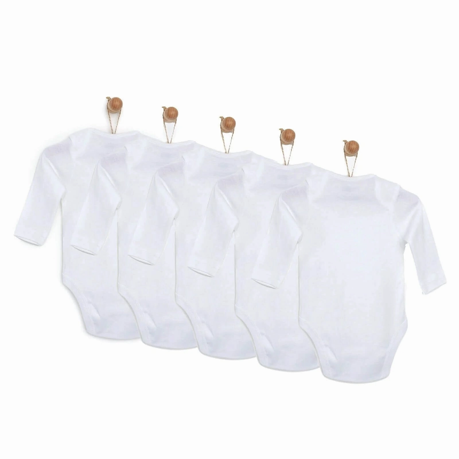 HelloBaby Unisex Long Sleeve Bodysuit 5 pcs