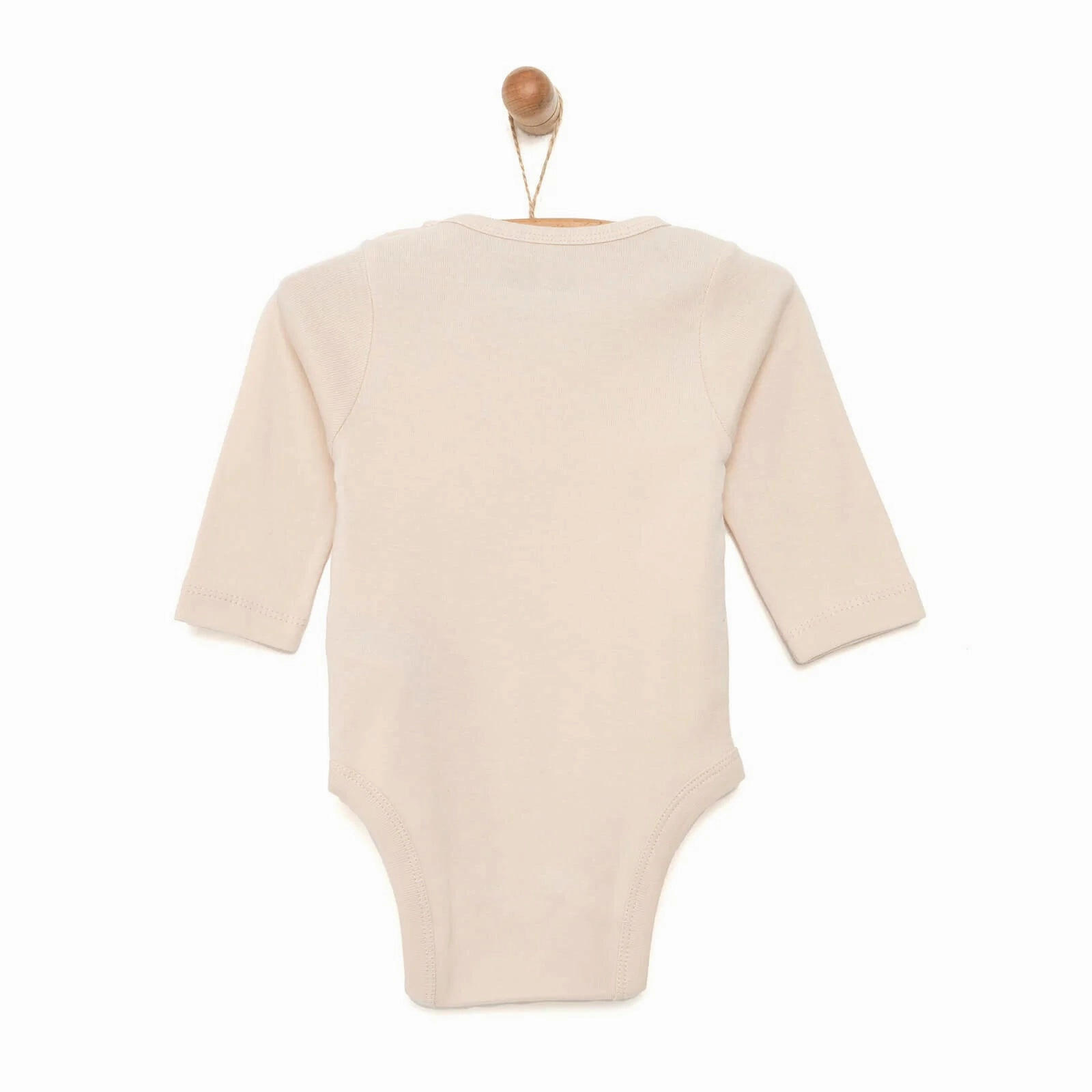 HelloBaby Unisex Long Sleeve Bodysuit - Beige