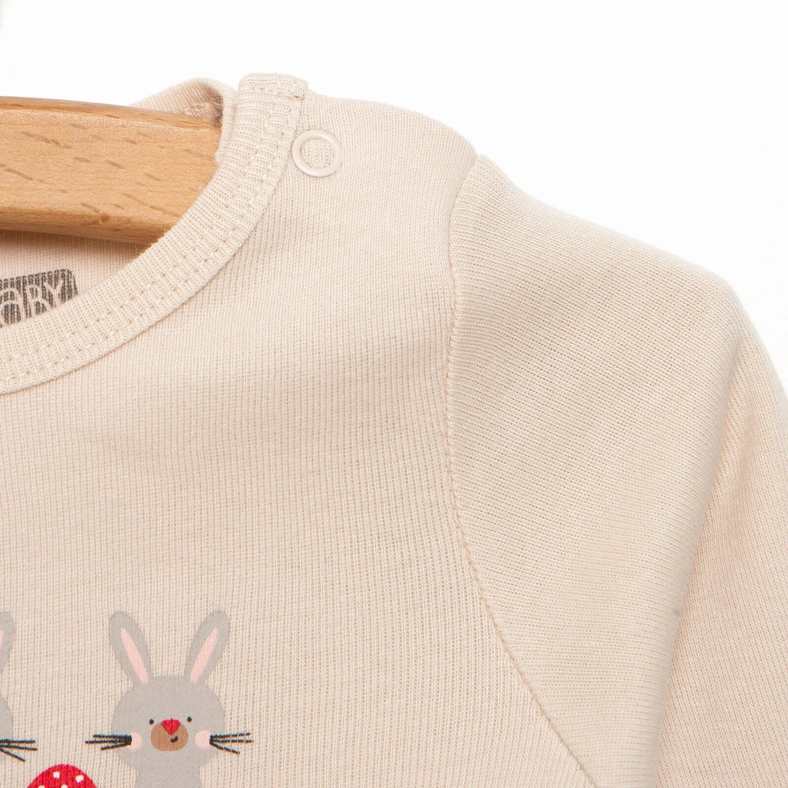 HelloBaby Unisex Long Sleeve Bodysuit - Beige