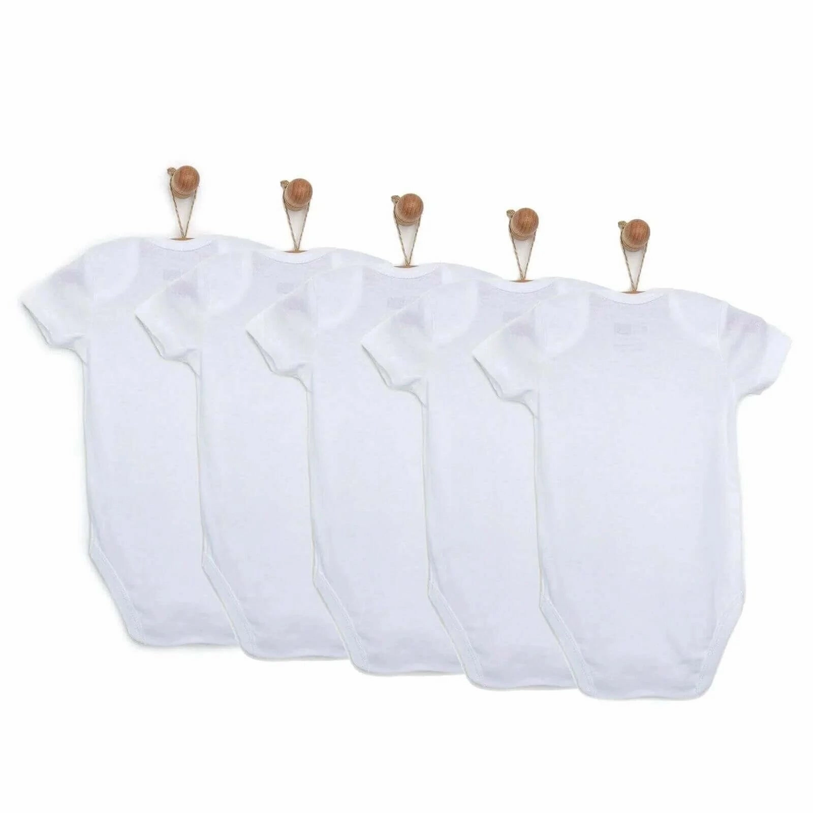 HelloBaby Unisex Short Sleeve Bodysuit 5 pcs