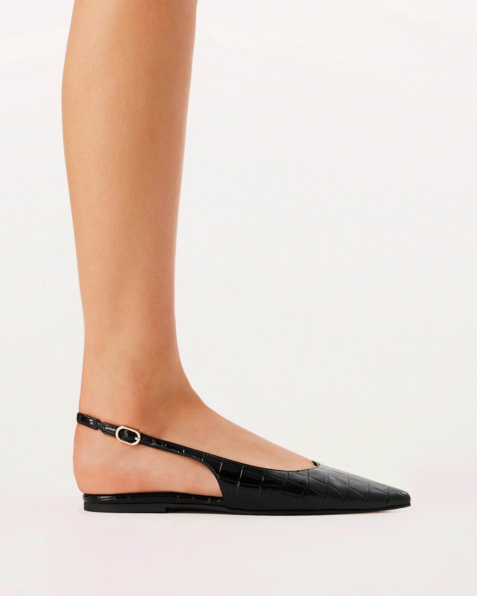 HENNA - BLACK PATENT CROC