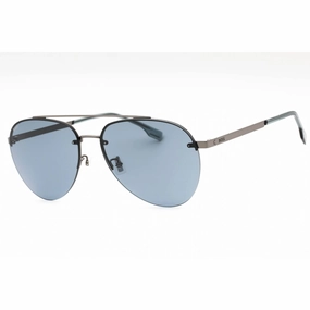 Hugo Boss Men's Sunglasses - Ruthenium Aviator Half Rim Frame | BOSS 1537/F/SK 06LB IR