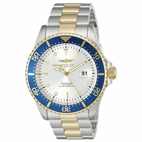 Invicta 22061 Men's Pro Diver Silver Dial Two Tone Bracelet Quartz Dive Watch