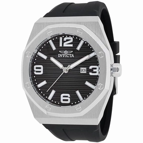 Invicta Men's Watch - Huracan Quartz Black Dial Silicone Rubber Strap Date | 45772