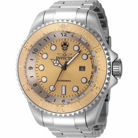 Invicta Men's Watch - Hydromax Gold Tone Dial Silver Stainless Steel Bracelet | 44746