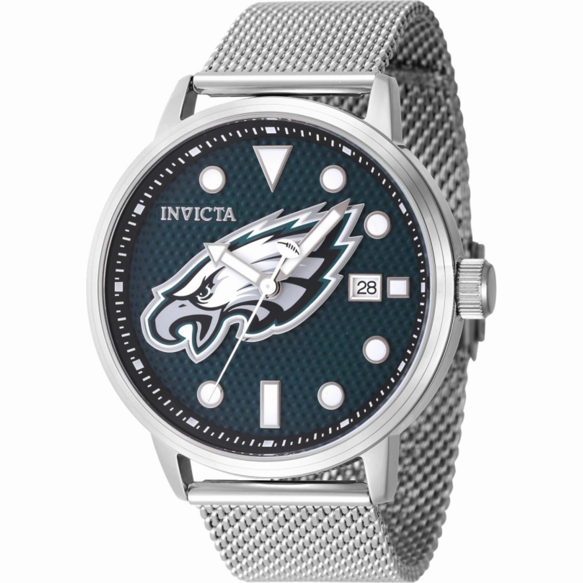 Invicta Men's Watch - NFL Philadelphia Eagles Blue Dial Steel Mesh Bracelet | 47973
