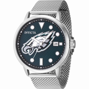 Invicta Men's Watch - NFL Philadelphia Eagles Blue Dial Steel Mesh Bracelet | 47973