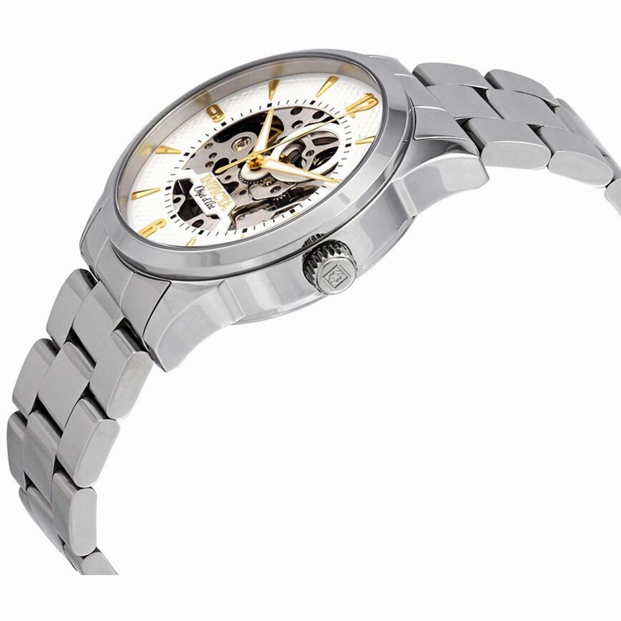 Invicta Men's Watch - Objet D Art Automatic White Skeleton Dial Bracelet | 27581
