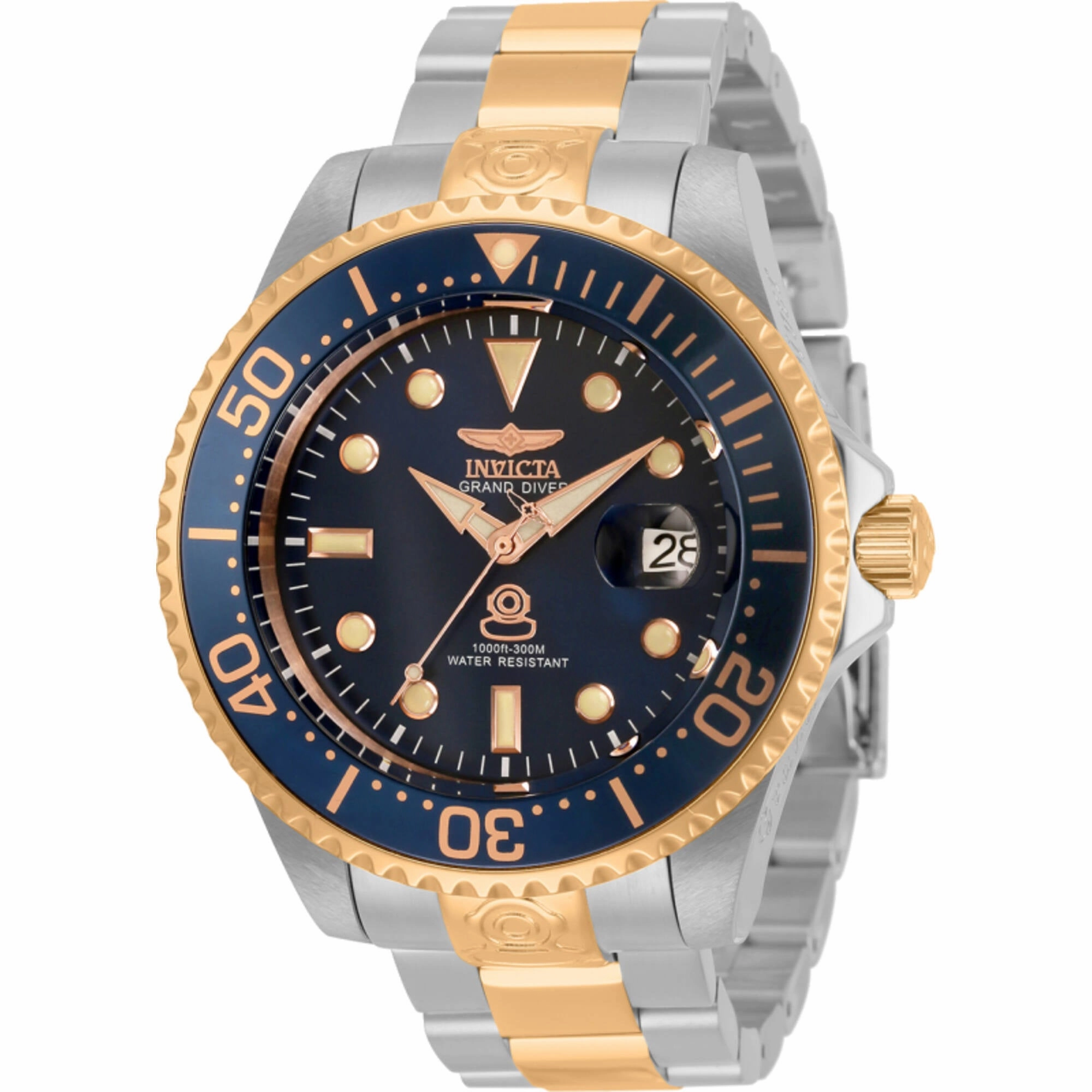 Invicta Men's Watch - Pro Diver Automatic Blue Dial Two Tone Steel Bracelet | 33315