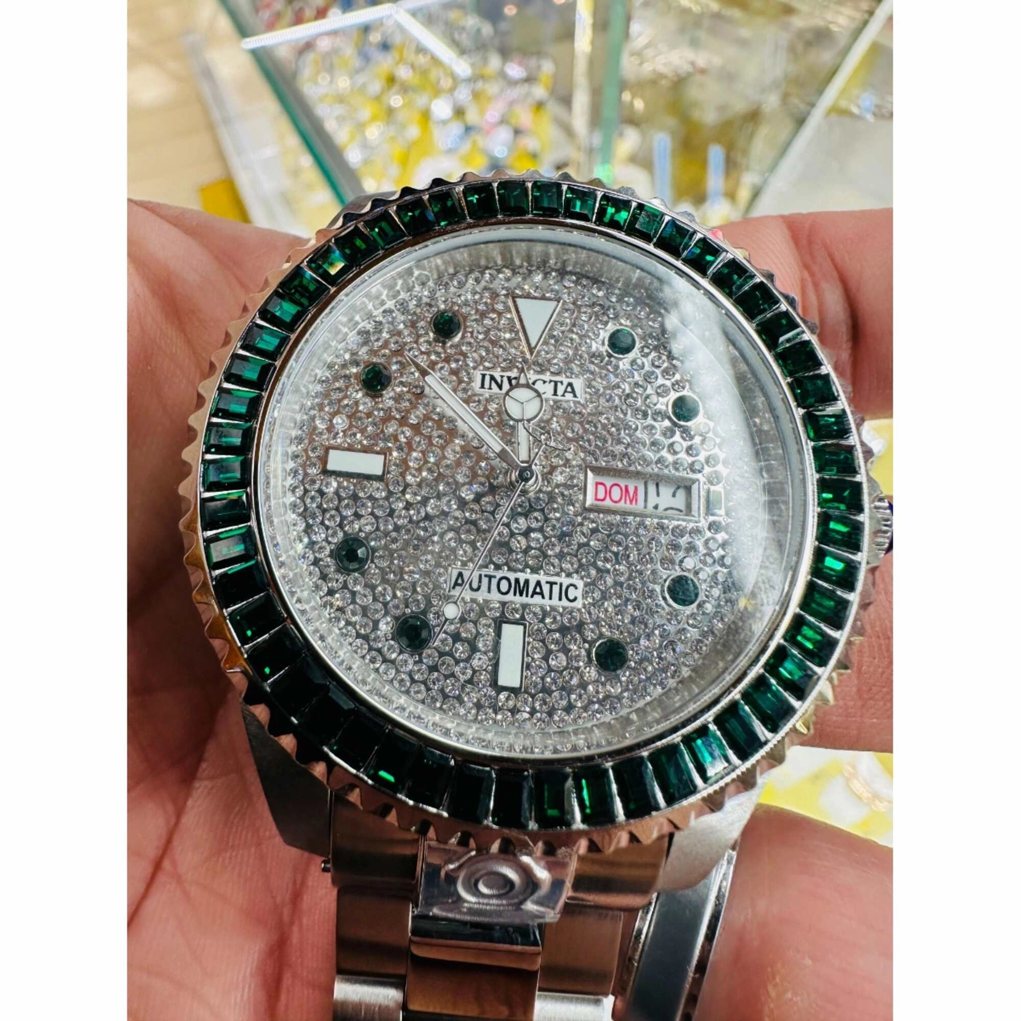 Invicta Men's Watch - Pro Diver Automatic Silver Tone and Pave Dial Bracelet | 33056