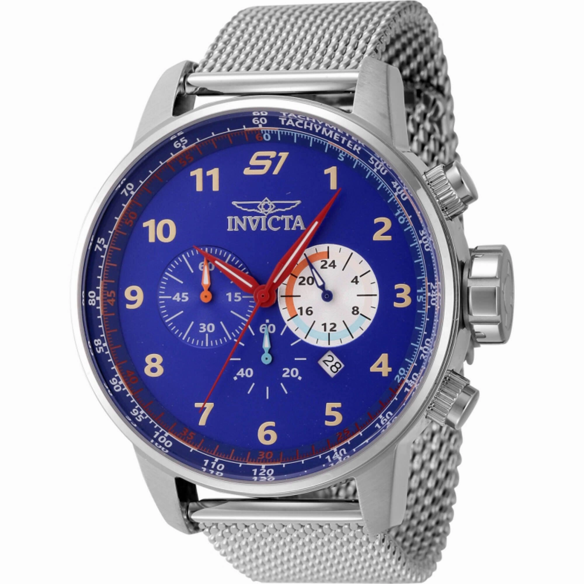 Invicta Men's Watch - S1 Rally Chronograph Silver Stainless Steel Bracelet | 44946