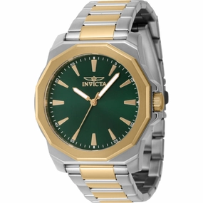 Invicta Men's Watch - Speedway Gold Tone Bezel Green Dial Two Tone Bracelet | 46836