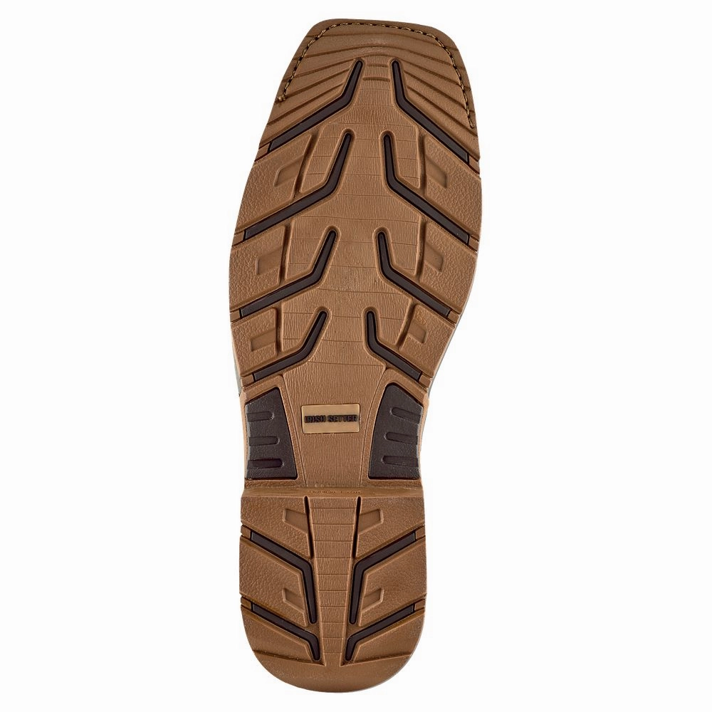 Irish Setter 83912 Marshall Waterproof Western Square Steel Toe Work Boots for Men - Brown - 11.5M