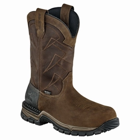 Irish Setter 83966D 085 Two Harbors Waterproof Composite-Toe Western Work Boots for Men - Brown/Brown - 8.5M
