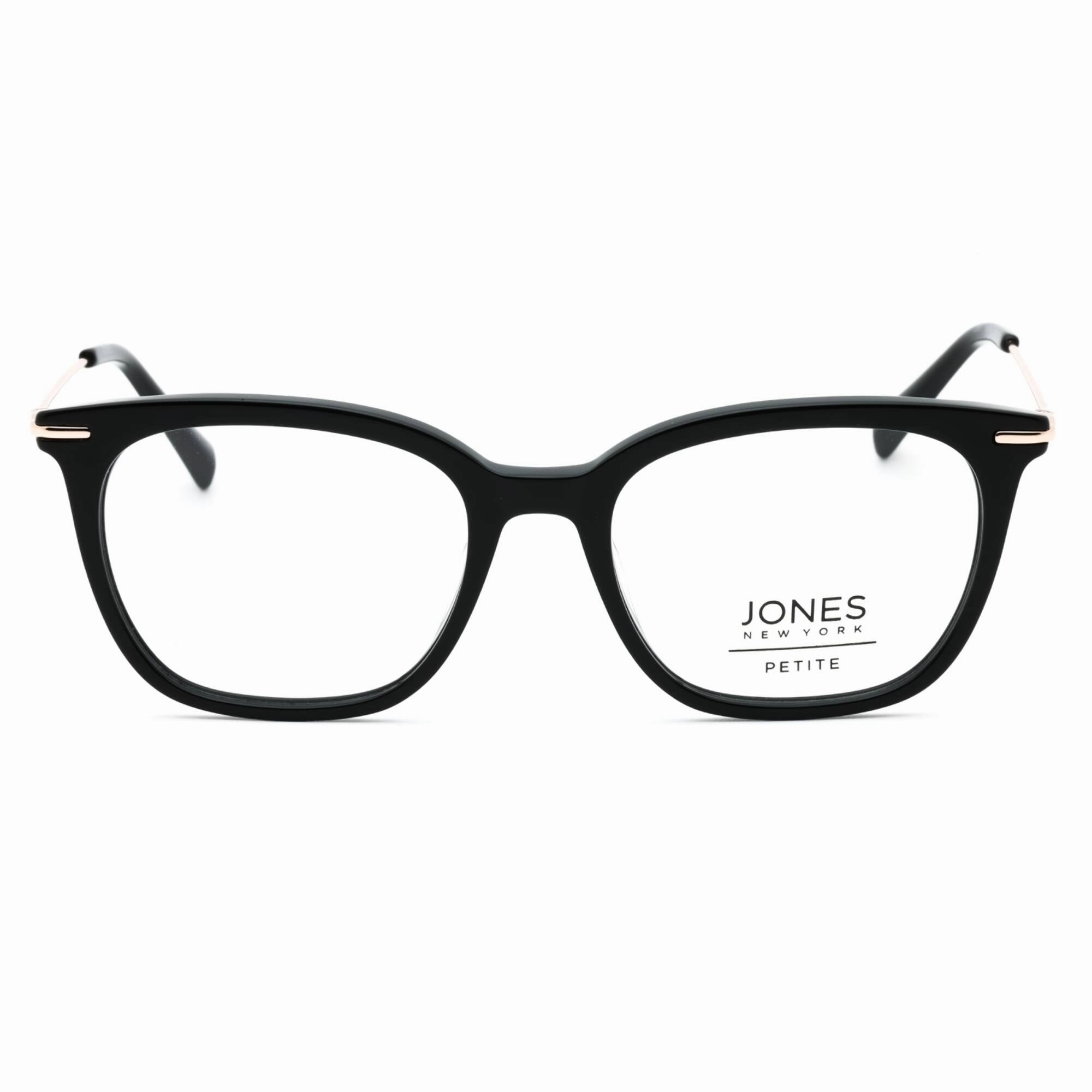 Jones New York Men's Eyeglasses - Black Acetate Square Full Rim Frame | J240 0BLA