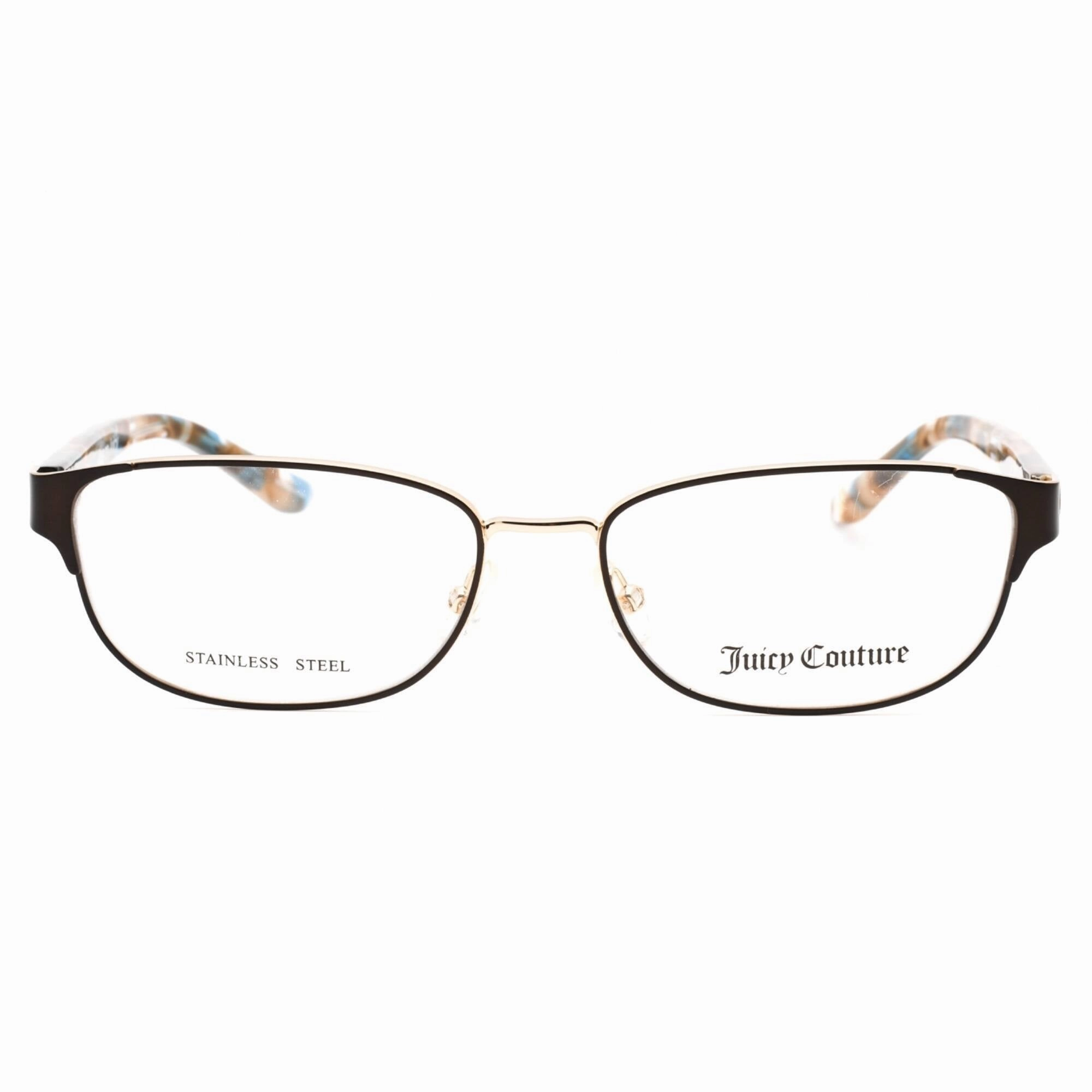 Juicy Couture Men's Eyeglasses - Opal Burgundy Gold Rectangular Frame | JU 223 09Q