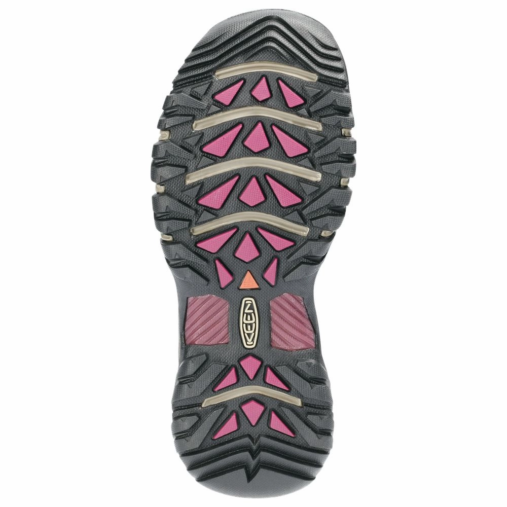 Keen 1018178 Women's Targhee 3 Rugged Mid Height Waterproof Hiking Boots, Size: 6.5M, Weiss/Boysenberry