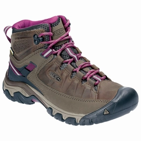 Keen 1018178 Women's Targhee 3 Rugged Mid Height Waterproof Hiking Boots, Size: 6.5M, Weiss/Boysenberry