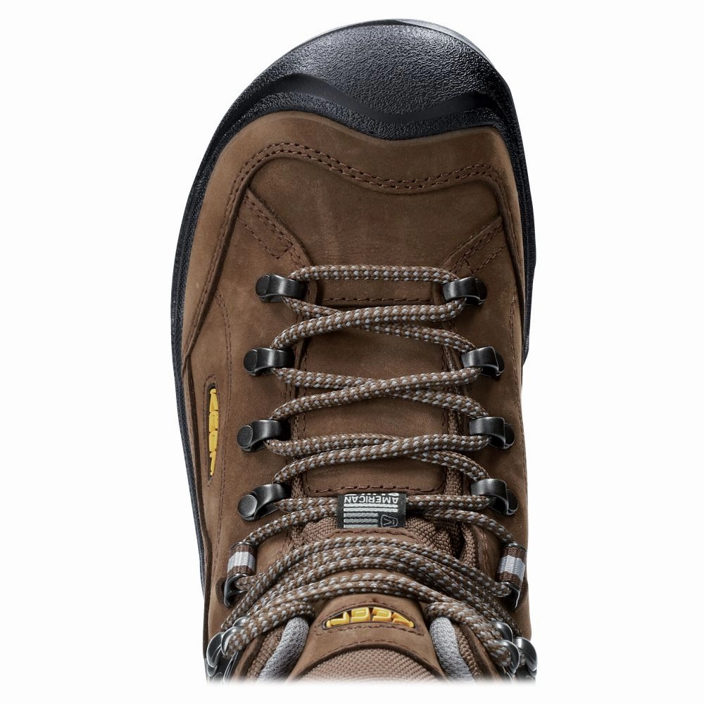 KEEN 1020218 Durand II Mid Waterproof Hiking Boots for Men - Cascade Brown/Gargoyle - 13M