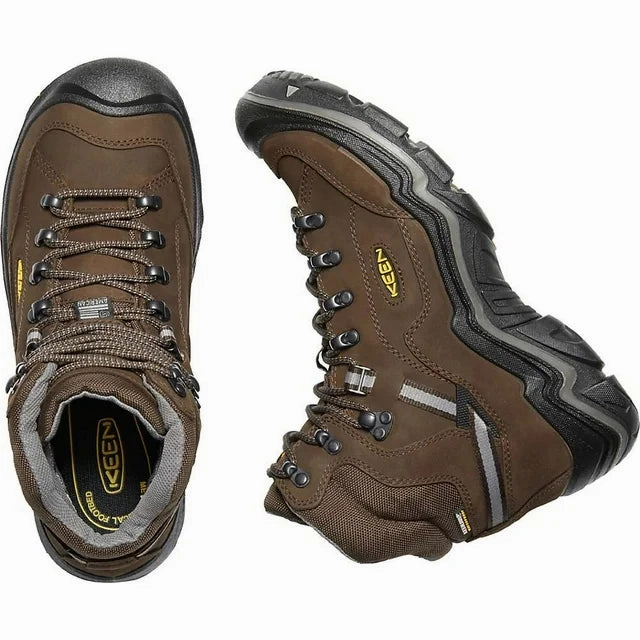 KEEN 1020218 Men's Durand II Mid Waterproof Boot - Cascade Brown/Gargoyle - 12M