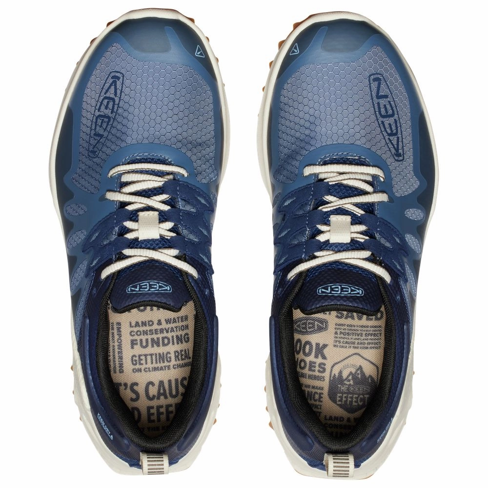 KEEN 1028904 Zionic Waterproof Hiking Shoes for Men - Vintage Indigo/Faded Denim - 9.5M