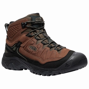 KEEN 1029002 Targhee IV Mid Waterproof Hiking Boots for Men - Bison/Black - 11W