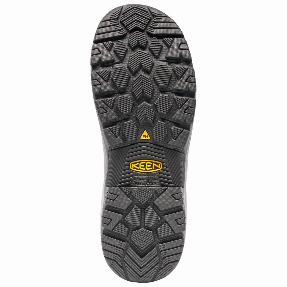 KEEN 1029149 Utility Evanston 6 Waterproof Carbon Toe Work Boots for Men - Bison/Black - 11W