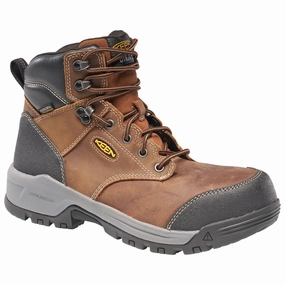 KEEN 1029149 Utility Evanston 6 Waterproof Carbon Toe Work Boots for Men - Bison/Black - 11W