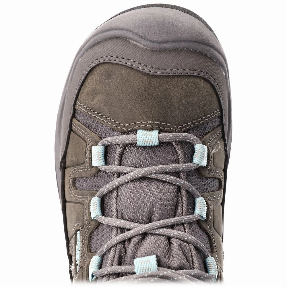 KEEN Circadia Mid WP Waterproof Hiking Boots for Ladies - Steel Grey/Cloud Blue - 6M