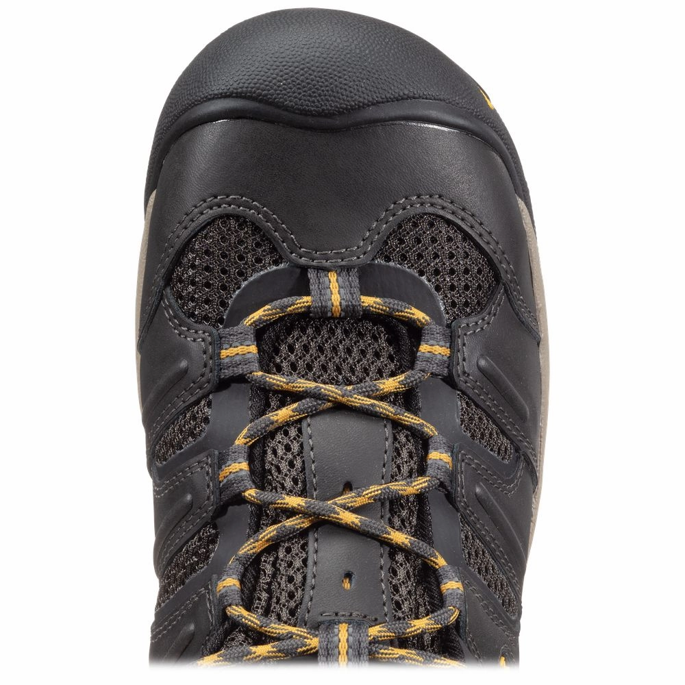 KEEN Utility 1018079 Lansing Mid Waterproof Steel Toe Work Boots for Men - Raven/Tawny Olive - 11M