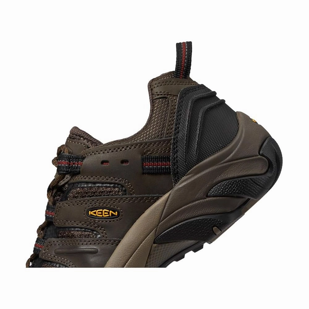 KEEN Utility 1023205 Lansing Steel Toe Work Shoes for Men - Cascade Brown/Fired Brick - 11M