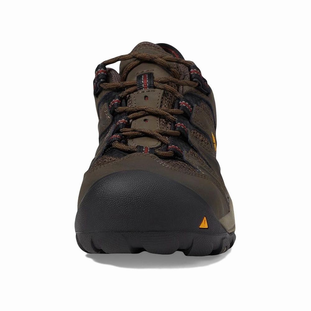 KEEN Utility 1023205 Lansing Steel Toe Work Shoes for Men - Cascade Brown/Fired Brick - 11M