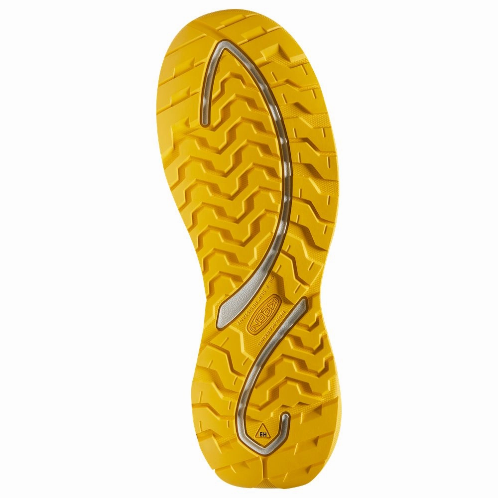 KEEN Utility 1027652 Arvada Mid Carbon Toe Work Boots for Men - Steel Grey KEEN Utility Yellow - 10.5M