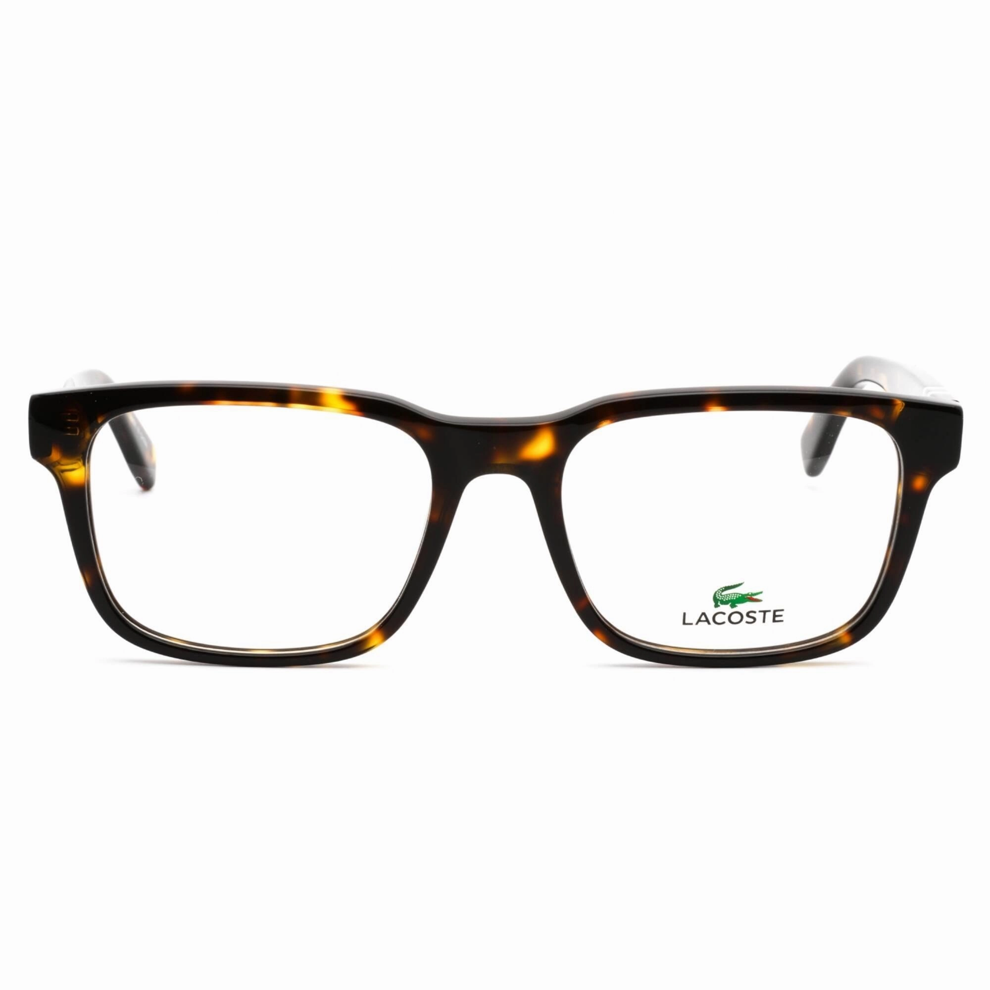 Lacoste Men's Eyeglasses - Full Rim Dark Havana Plastic Rectangular Frame | L2905 230