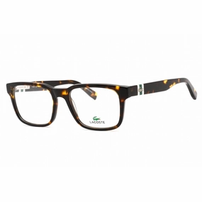 Lacoste Men's Eyeglasses - Full Rim Dark Havana Plastic Rectangular Frame | L2905 230