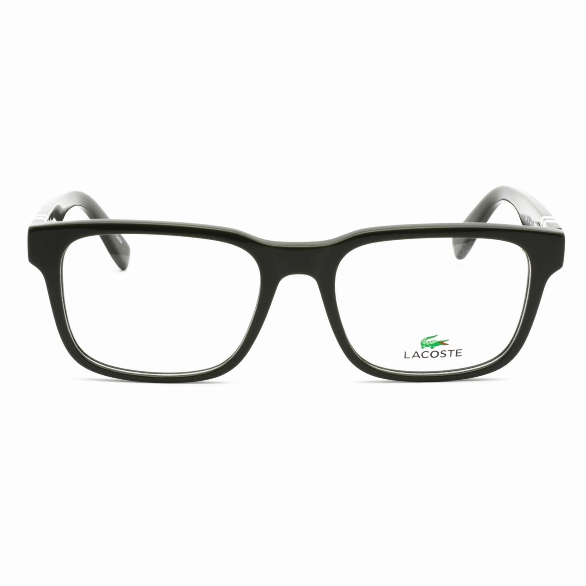 Lacoste Men's Eyeglasses - Full Rim Khaki Plastic Rectangular Shape Frame | L2905 275