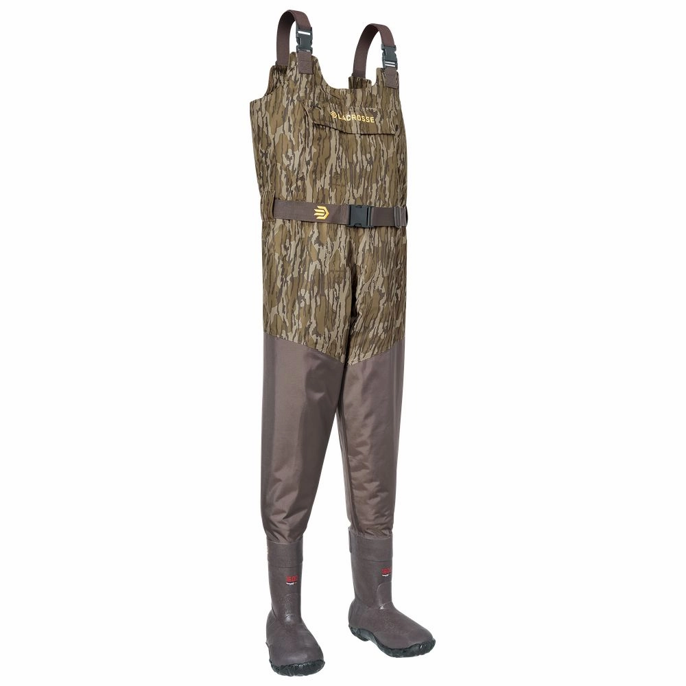 LaCrosse Wetlands Insulated Boot-Foot Chest Waders for Men - Mossy Oak Bottomland - 9 Regular
