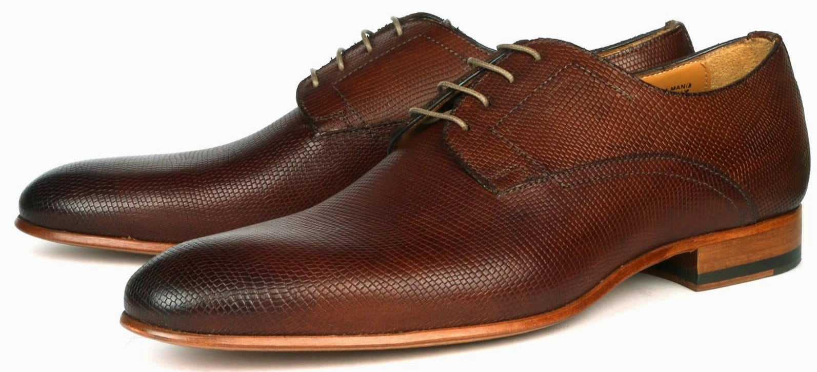 Marlow Snakeskin Derby Tan