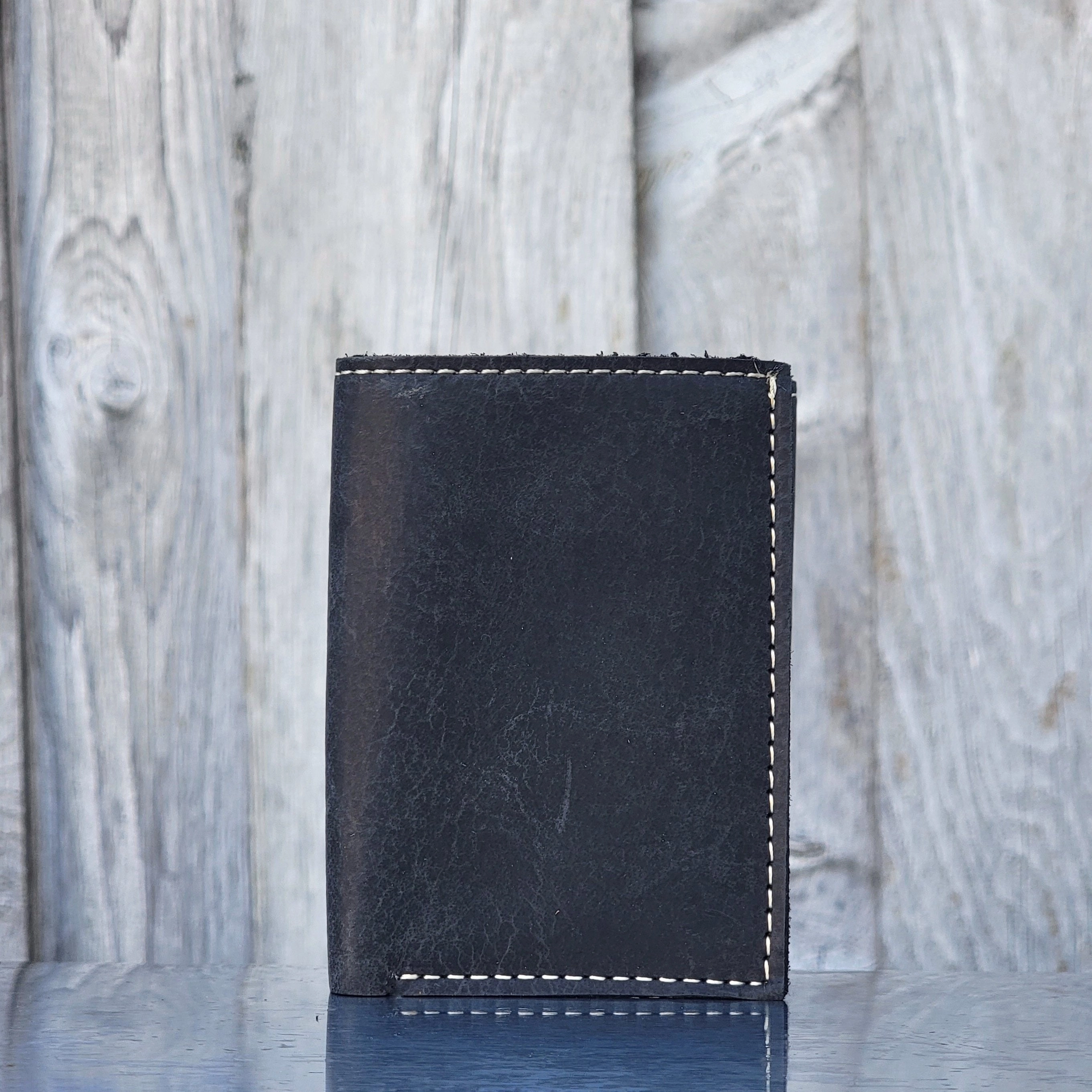 Meraki - Brown Full Grain Leather Trifold Wallet