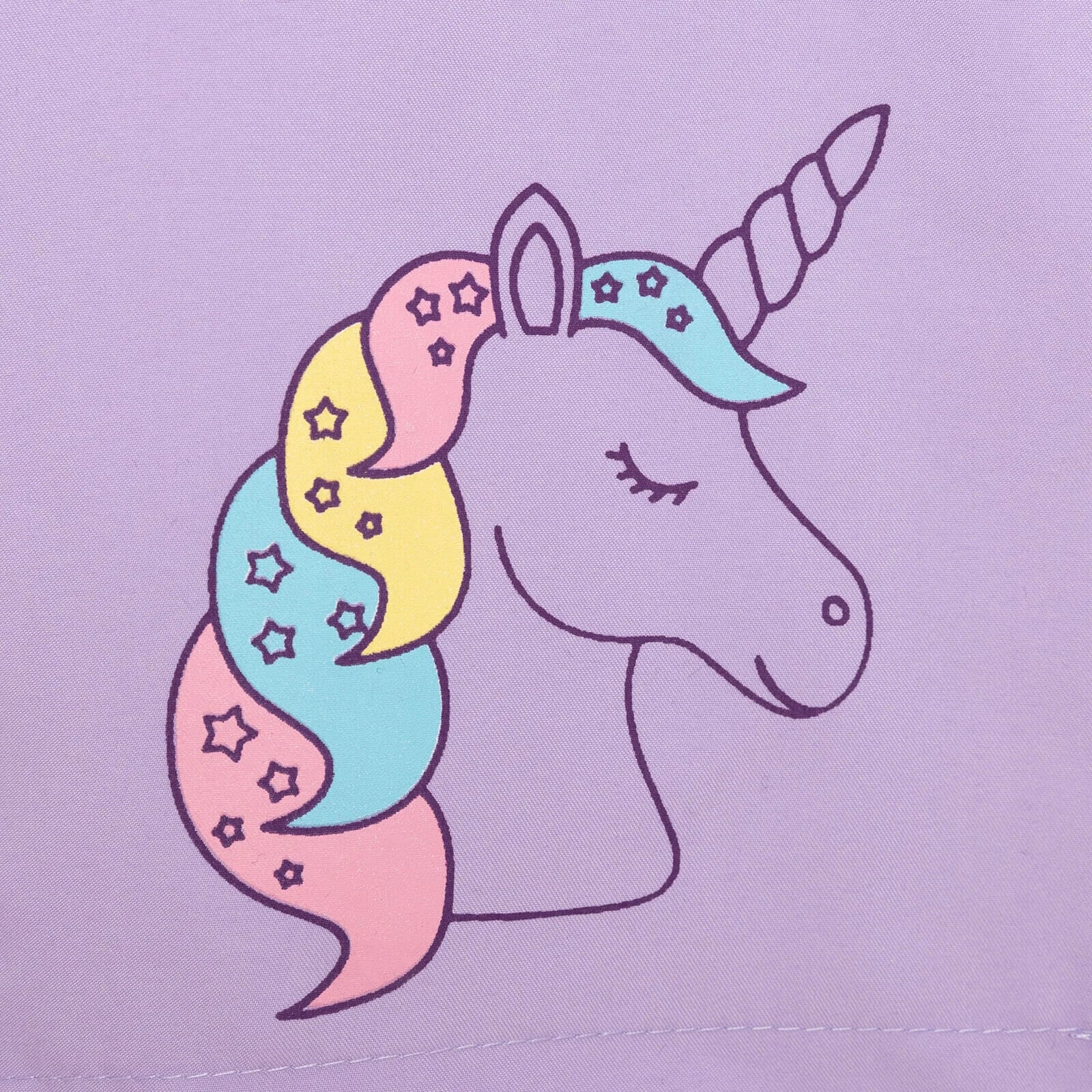 Midimod Basic Unicorn Printed Baby Girl Raincoat - Purple