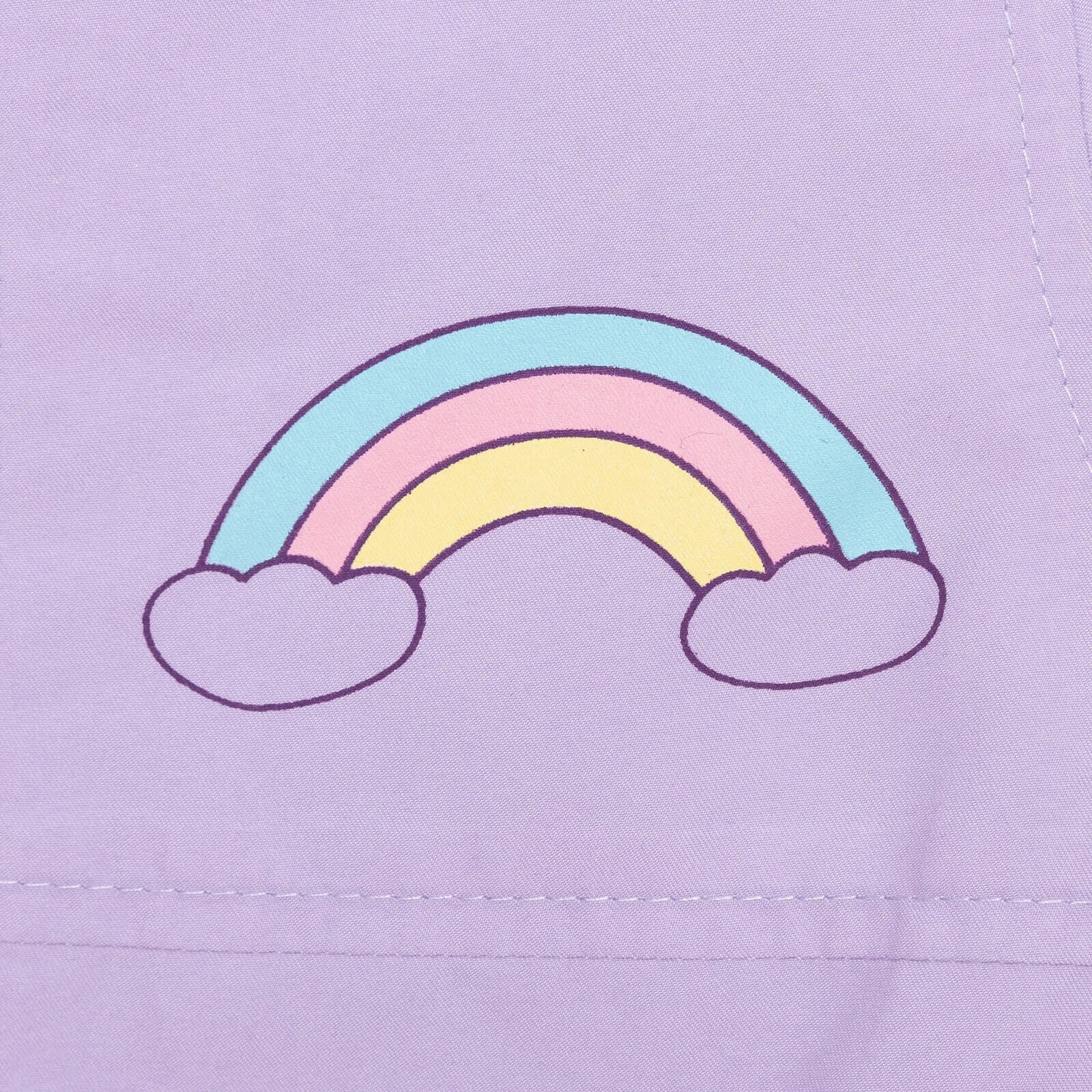 Midimod Basic Unicorn Printed Baby Girl Raincoat - Purple