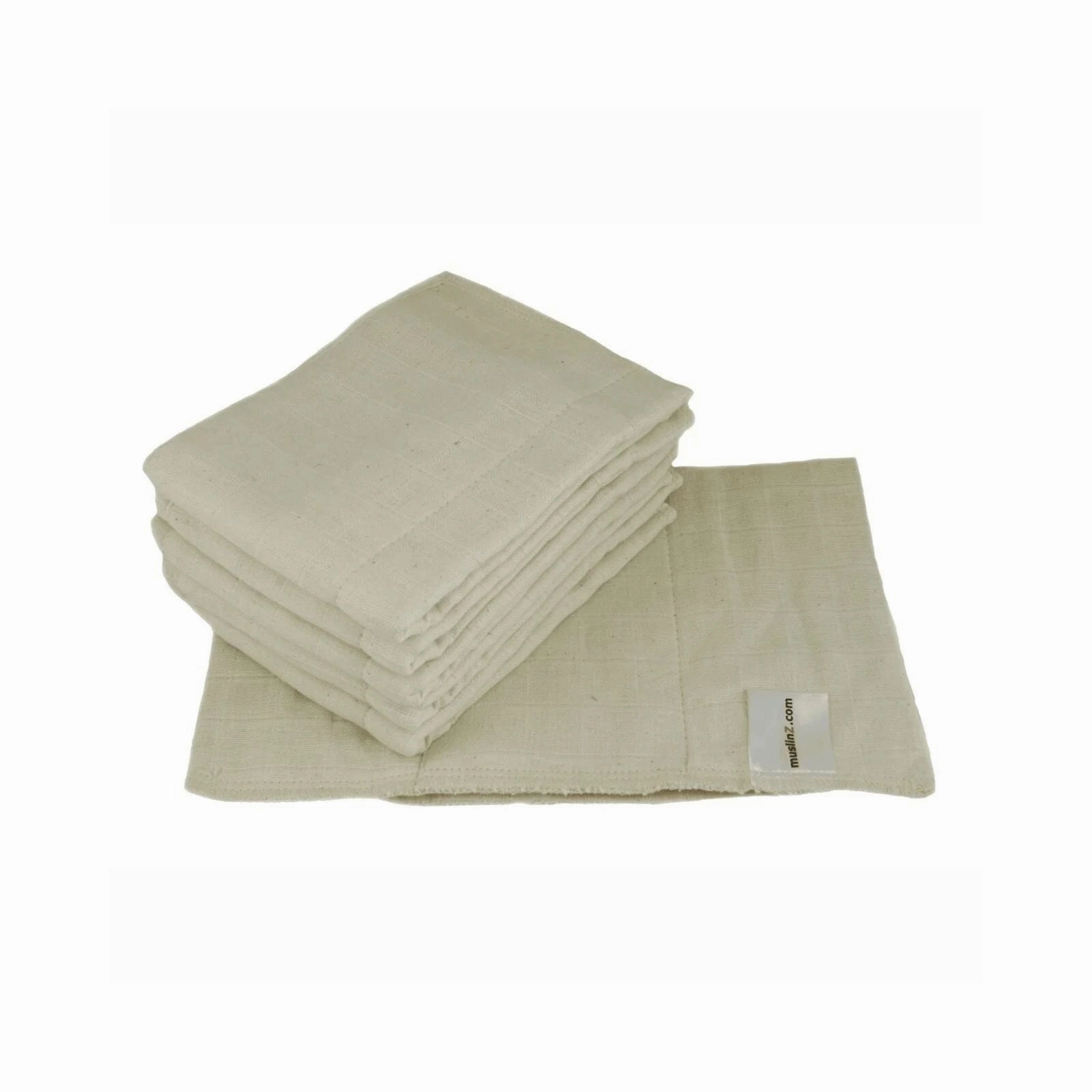 MuslinZ 6 Pcs Muslin Prefold - Unbleached