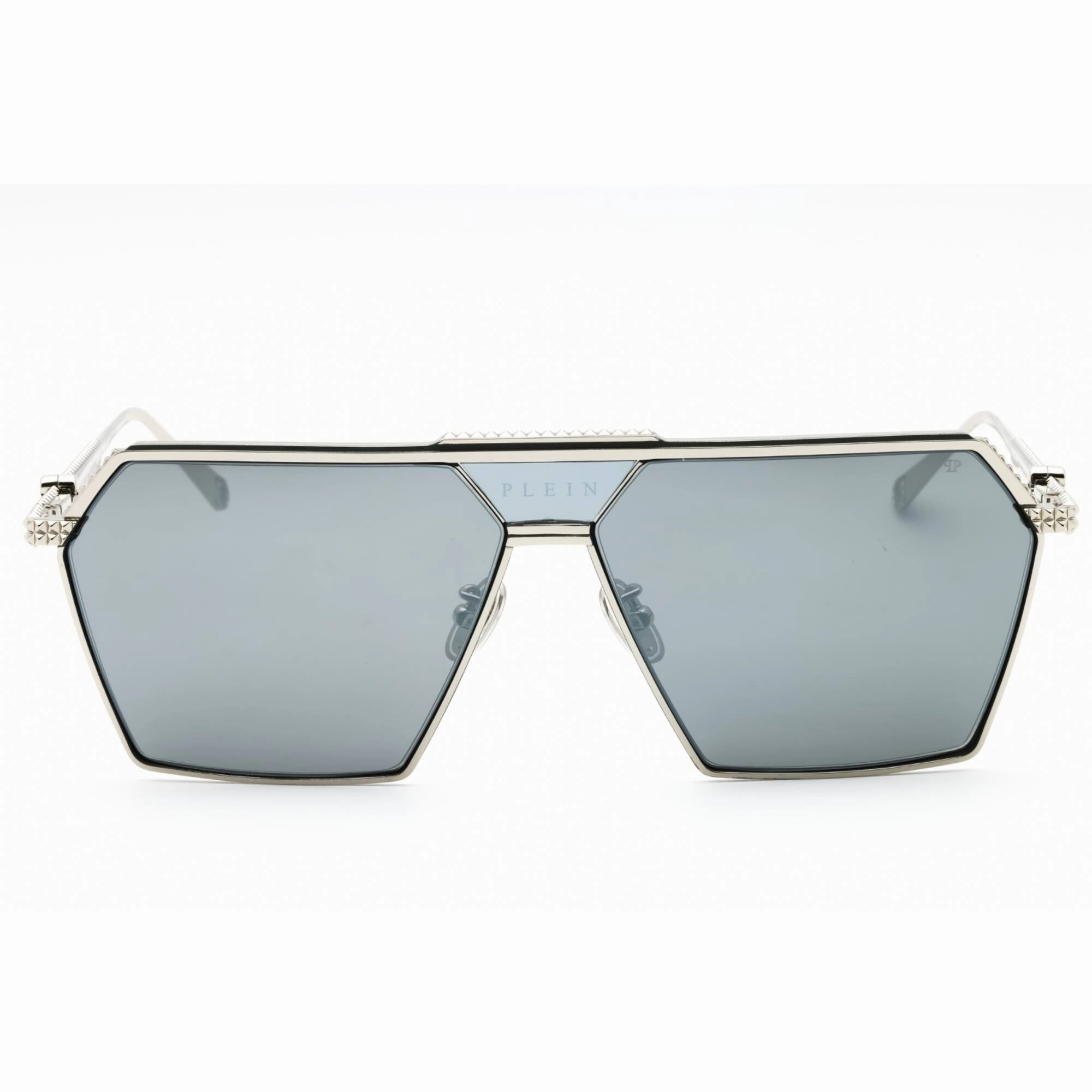 Philipp Plein Men's Sunglasses - Polished Palladium Navigator Frame | SPP076V 539X