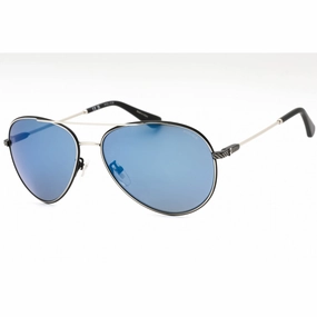 Police Men's Sunglasses - Black Silver Metal Aviator Full Rim Frame | SPLL11 K07B