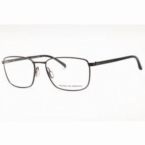 Porsche Men's Eyeglasses - Brown Metal Rectangular Shape Full Rim Frame | P8368 C
