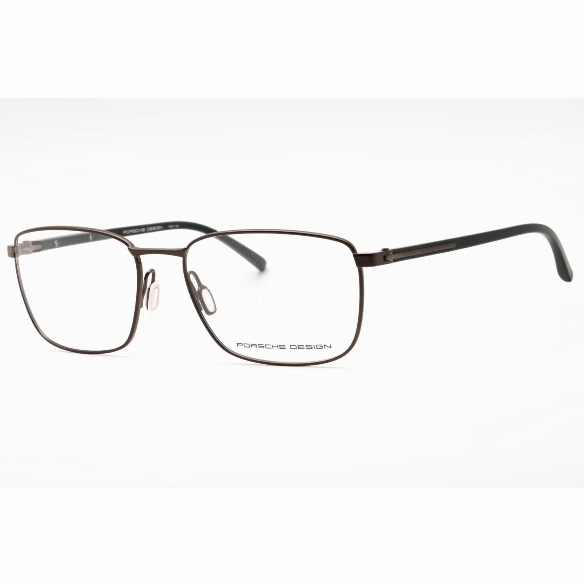 Porsche Men's Eyeglasses - Brown Metal Rectangular Shape Full Rim Frame | P8368 C