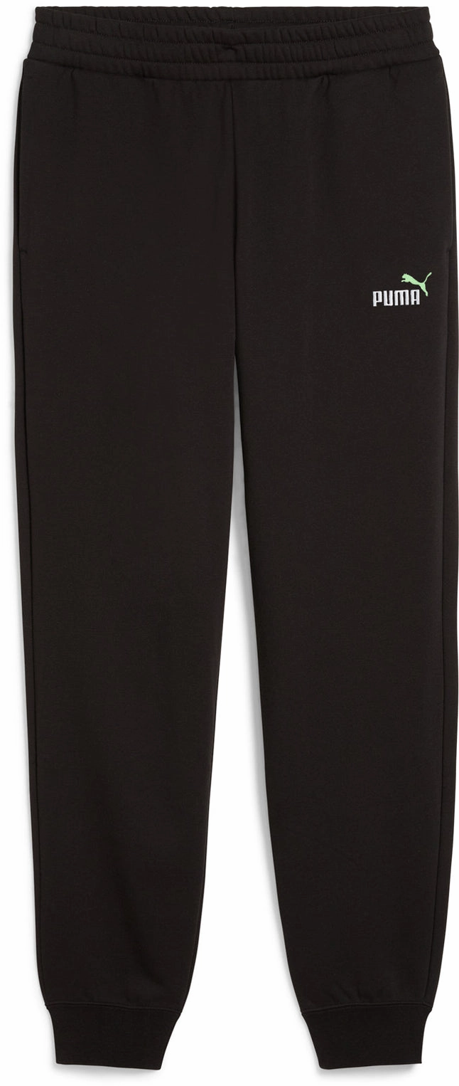 PUMA MEN'S ESSENTALS LOGO FLEECE BLACK TRACKPANTS