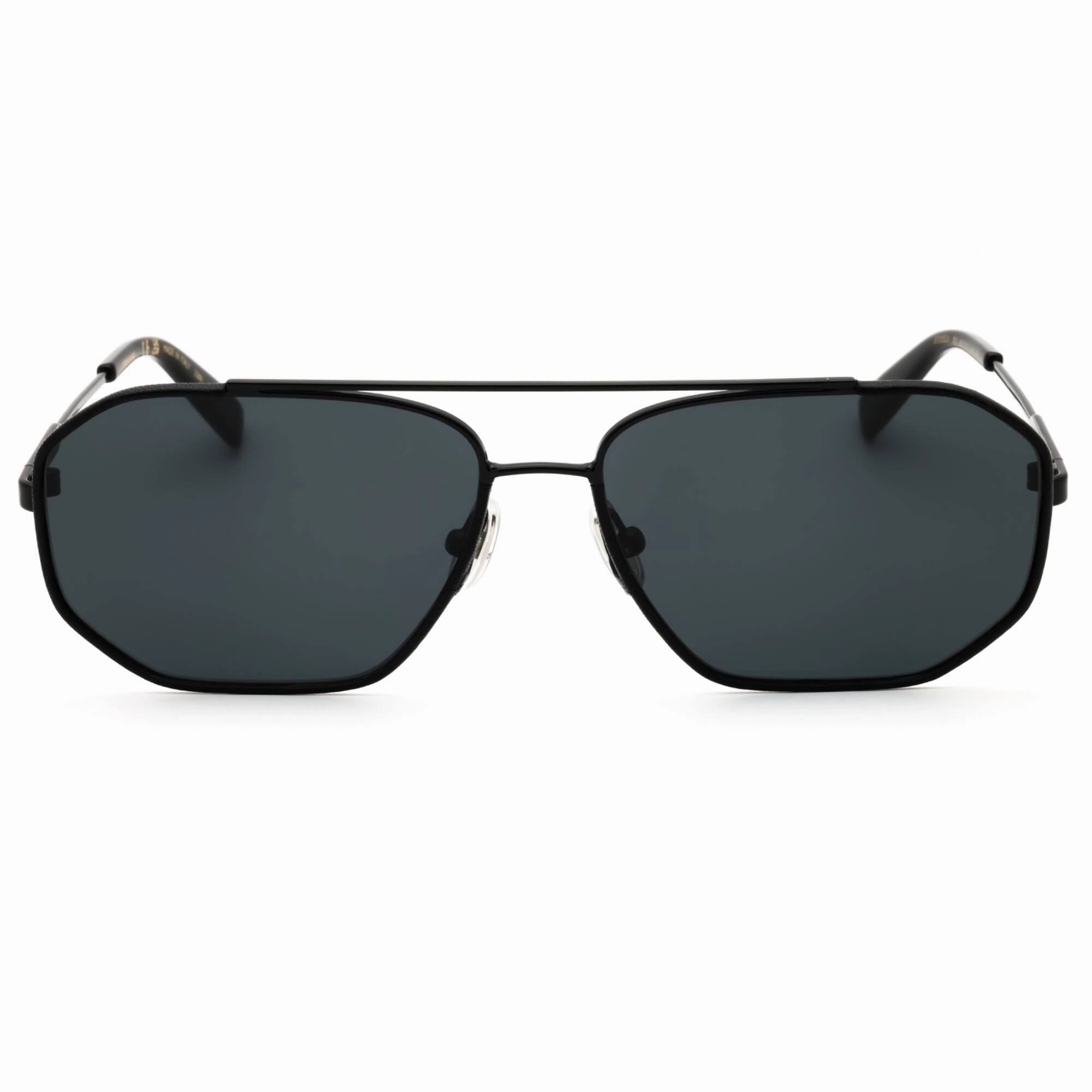 Salvatore Ferragamo Men's Sunglasses - Black Metal Navigator Frame | SF303SLN 001
